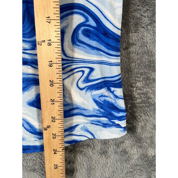 Ibkul 1/4 Zip UPF50+ Sun Shirt Pullover Womens Small Blue Devin Marble Swirl - Picture 7 of 9